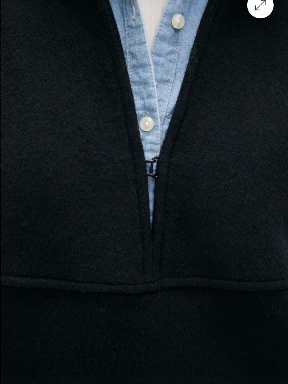 Tuckernuck Navy Wool Joan Coat - Picture 3 of 5